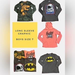 BUNDLE Boys size 7 long sleeve graphic